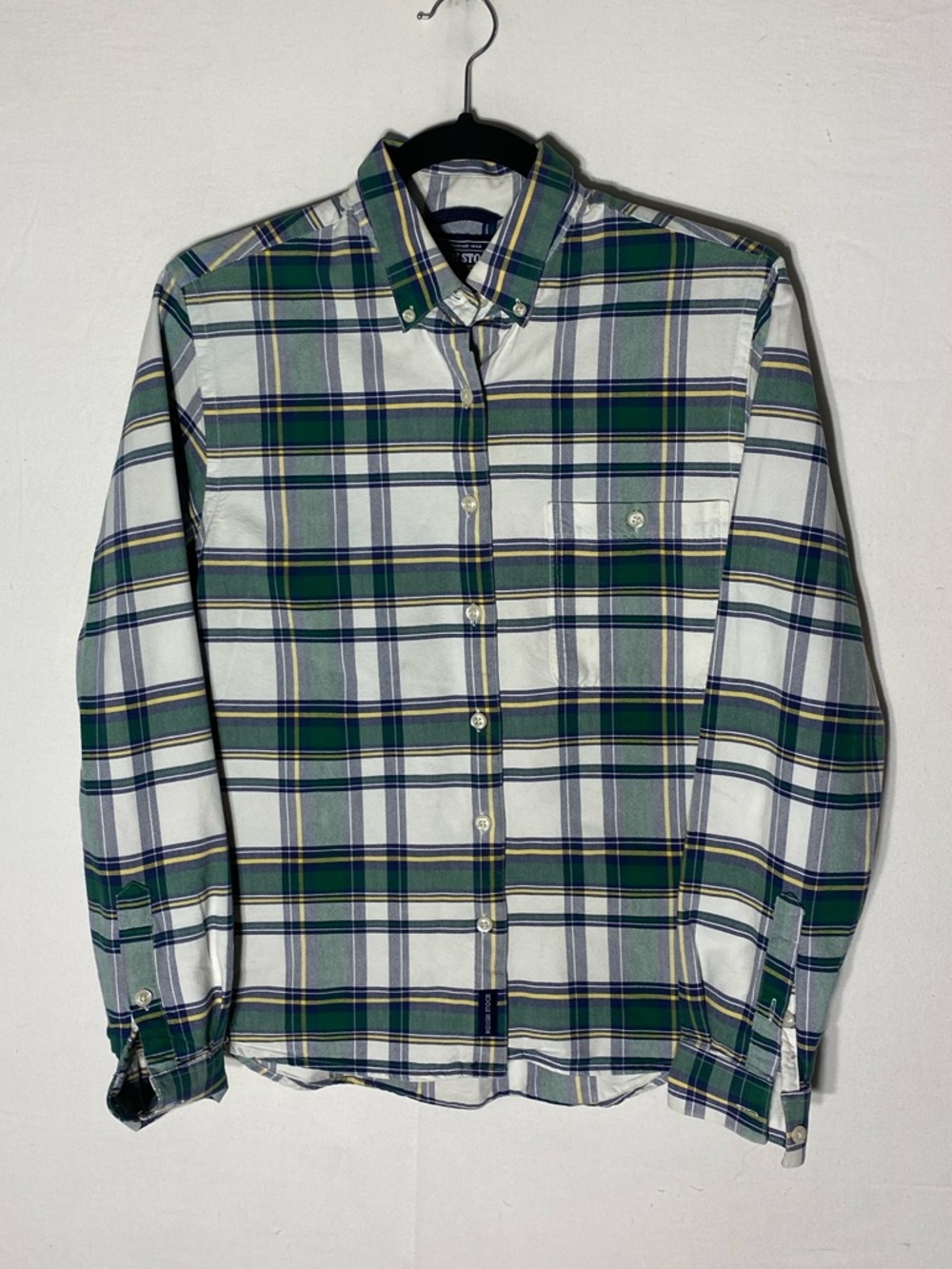 Vintage Panhandle Slim Rough Stock Plaid Cotton Button Up Shirt S Western Rodeo